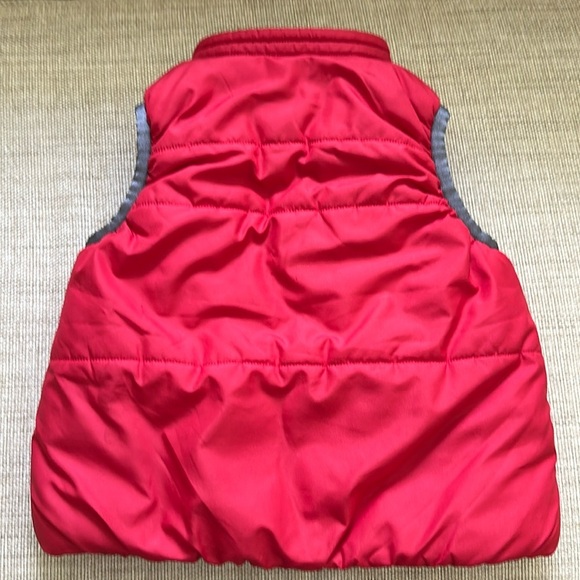 Disney Baby Fleece Lined Zip Up Quilted Vest Mickey Patch Left Chest Flaw - Picture 2 of 11